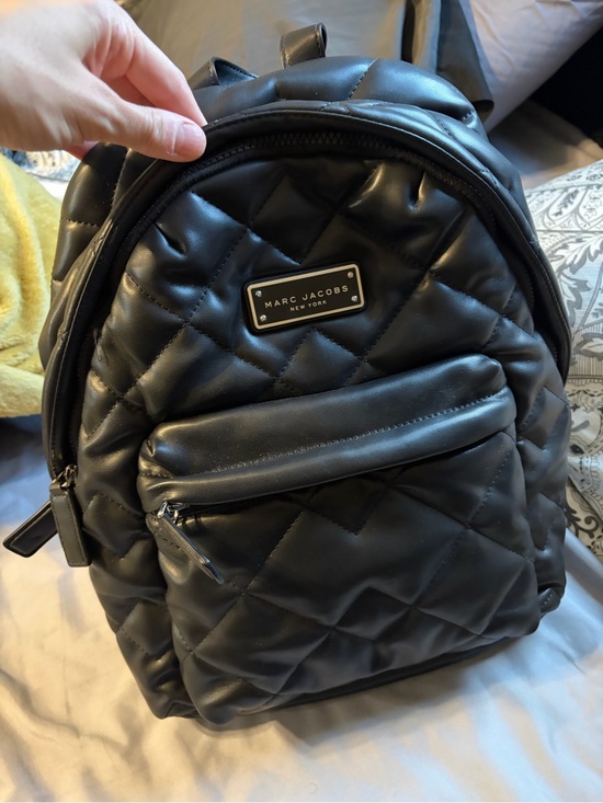 Marc Jacobs Handbags - Marc Jacobs Black Quilted Mini Backpack with Front Zip Pocket